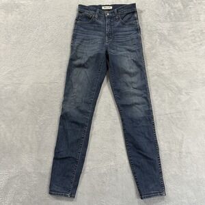 Madewell Jeans Women 24 T High Rise Skinny Dark Blue Denim
